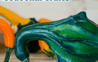 Easy gourd painting ideas using eco-friendly Real Milk Paint for seasonal crafts