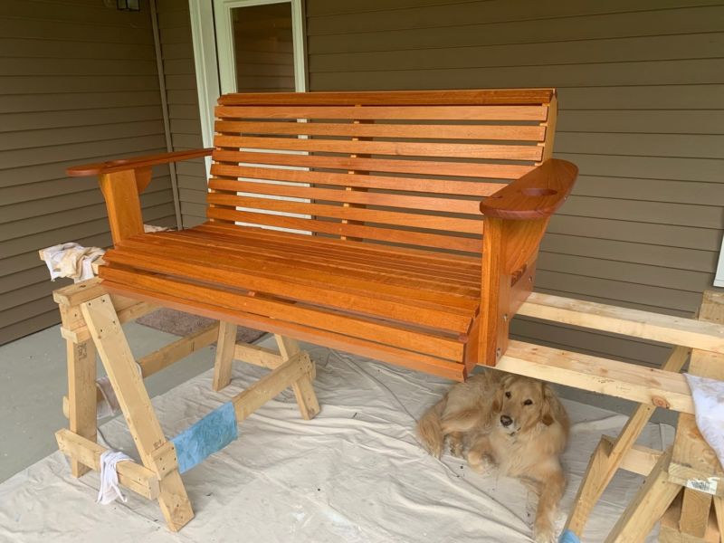 Finishing a bench with the best oil for outdoor furniture