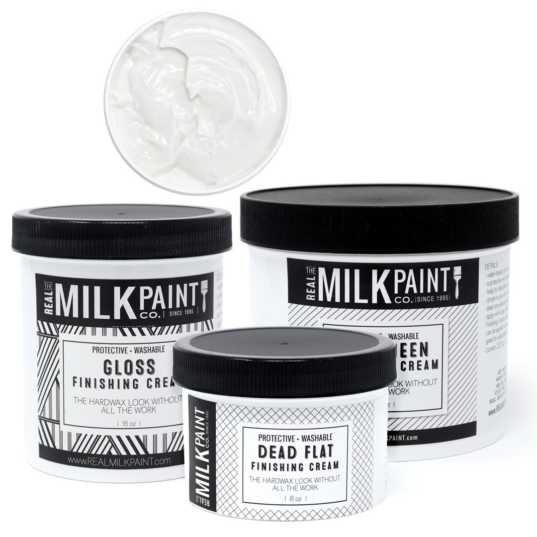  Real Milk Paint, Finishing Cream for Wood Finishing, Use Over Milk  Paint, Kitchen Cabinets, Tabletops, Window Sills, Walls, and Trim, Low VOC,  Water Based, Low Sheen, 32 oz : Arts, Crafts