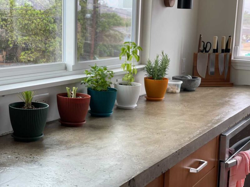 How to finish a concrete countertop