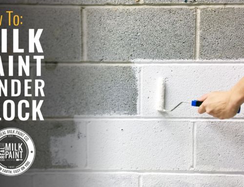 How To Paint Cinderblock With Real Milk Rmp - How To Prepare Cinder Block Walls For Painting