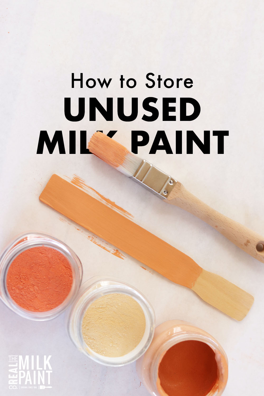 store unused milk paint