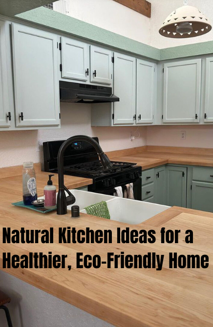 Natural kitchen cabinet ideas featuring VOC-free finishes and calming neutral tones
