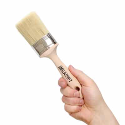 Use blending brush to apply glaze