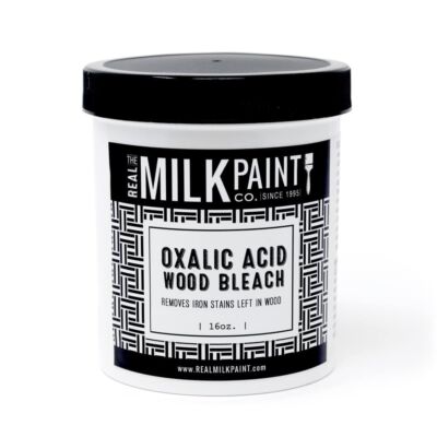 Oxalic Acid from Real Milk Paint helps remove stains from wood
