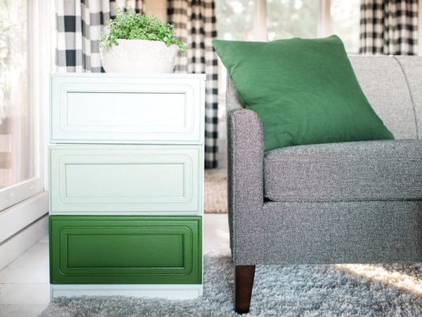 Sample furniture on how to paint ombre