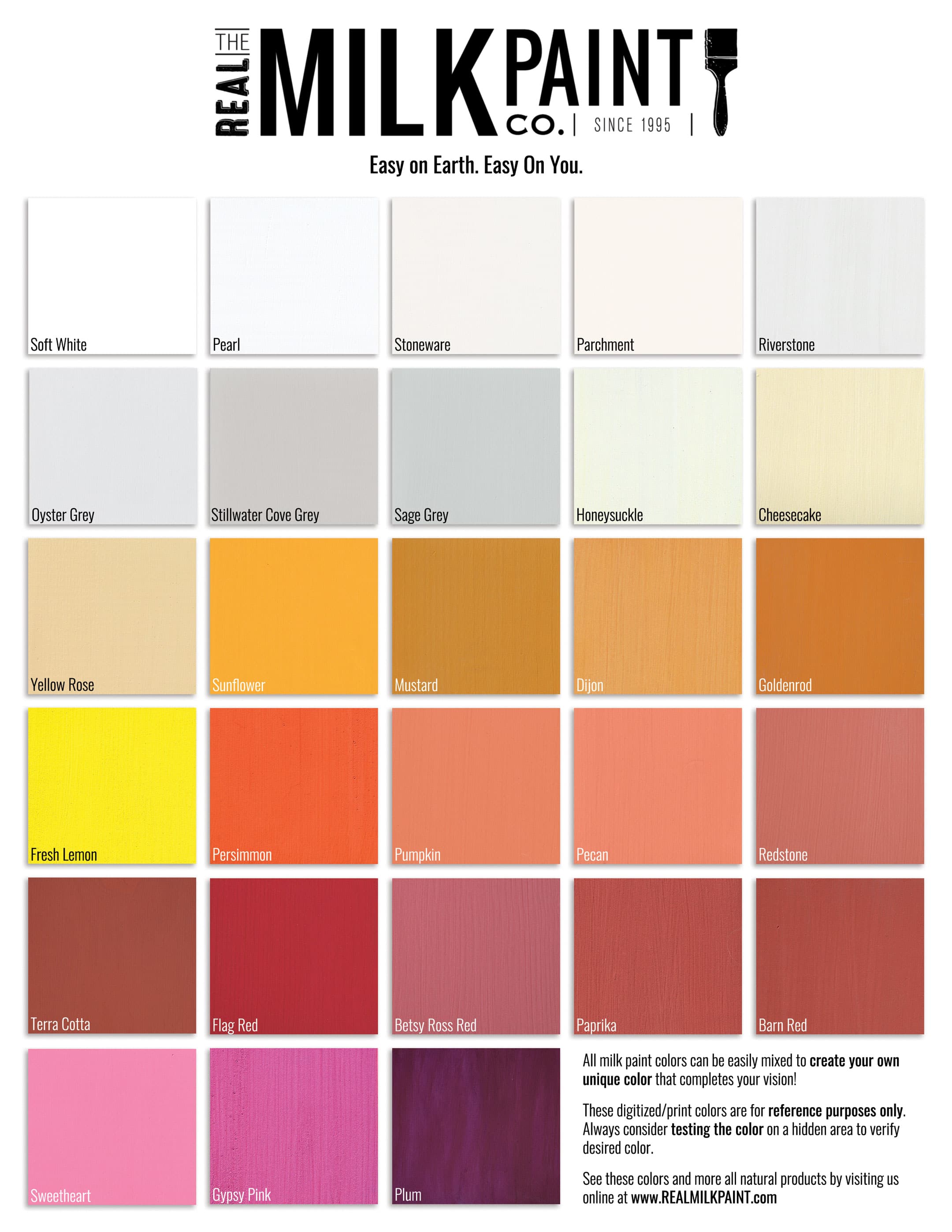 Paint Colour Charts 2018