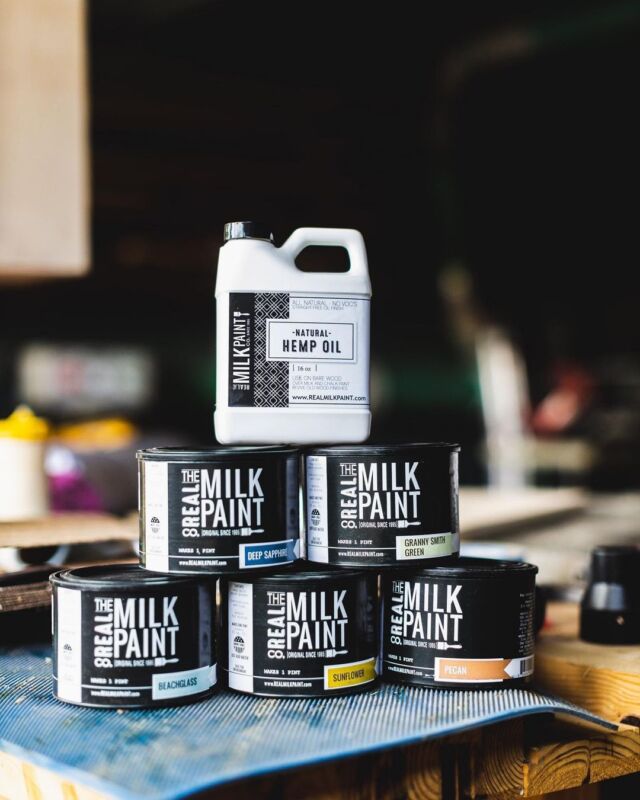 Real Milk Paint and Hemp Oil for wood finish