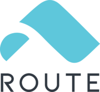 Route Logo set Route logo blue dark square