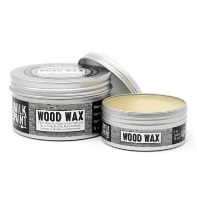 Real Milk Paint Wood Wax is safe for food prep surfaces