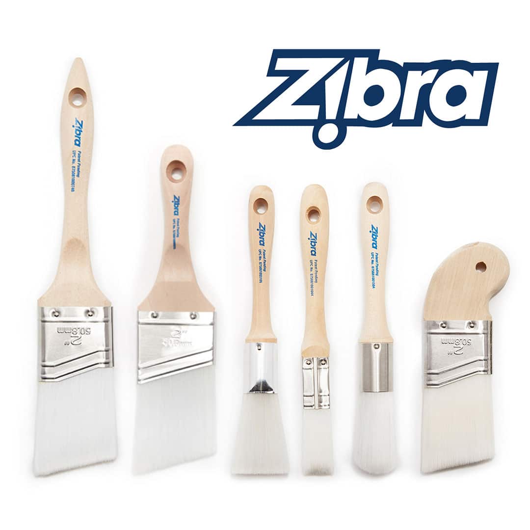 Zibra Furniture Paint Brush Set 4 Total Brushes