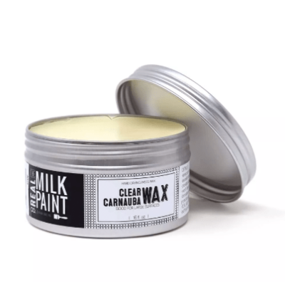 clear carnauba wax paste from Real Milk Paint Co
