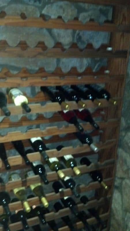 wine room with proper wine racking