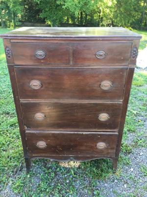 Dresser before it was brought to life with Real Milk Paint's Parchment Milk Paint.