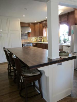 kitchen island butcher block finished with tung oil