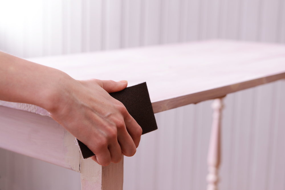 scraping and sanding wood's natural color before bleaching