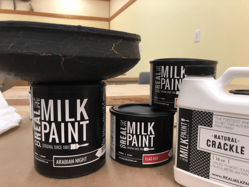 paint to start crackle technique