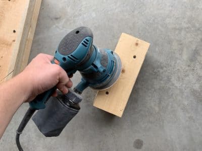 Sanding Wooden Pumpkin