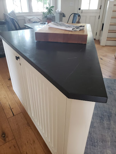 Counter with smooth finish using Real Milk Paint