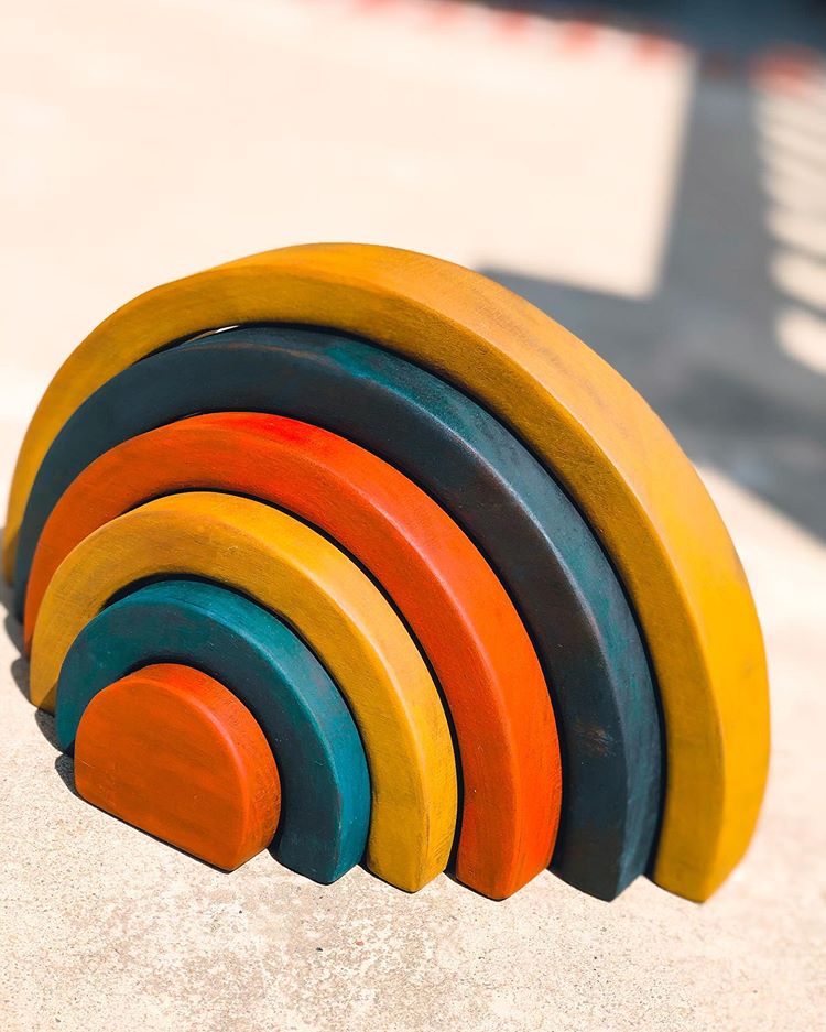 orange wooden toys
