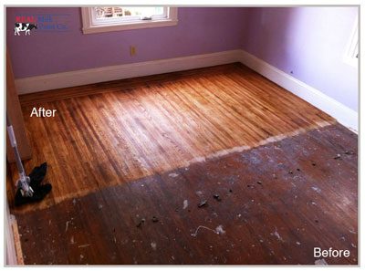 Before and After hardwood floor penetrating oils and oil finishes